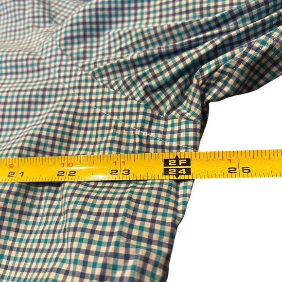 Ralph Lauren Men Large Blue Purple‎ Plaid Long Sleeve Shirt Oxford Button Front - Picture 7 of 7